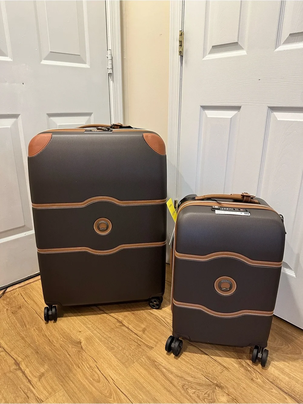 New DELSEY PARIS 2 Piece Set (20”Carry On + 28” Check Luggage)